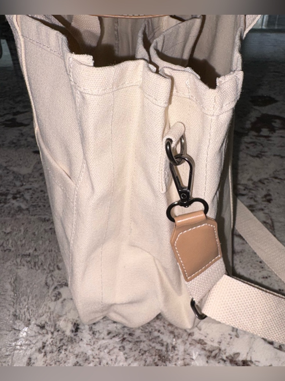 CANVAS CROSSBODY TOTE OR Large Capacity Multi Pocket Handbag INSERT FOR TOTE NEW - Picture 2 of 13